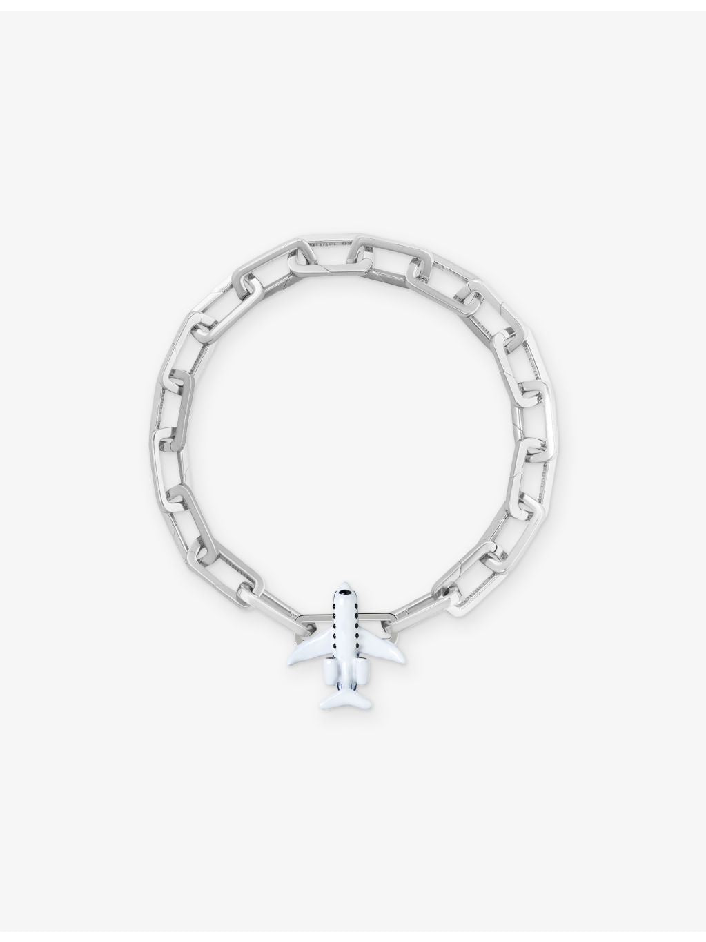 Poubel sterling silver aeroplane enamel charm, UK version
