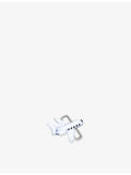 Poubel sterling silver aeroplane enamel charm, UK version