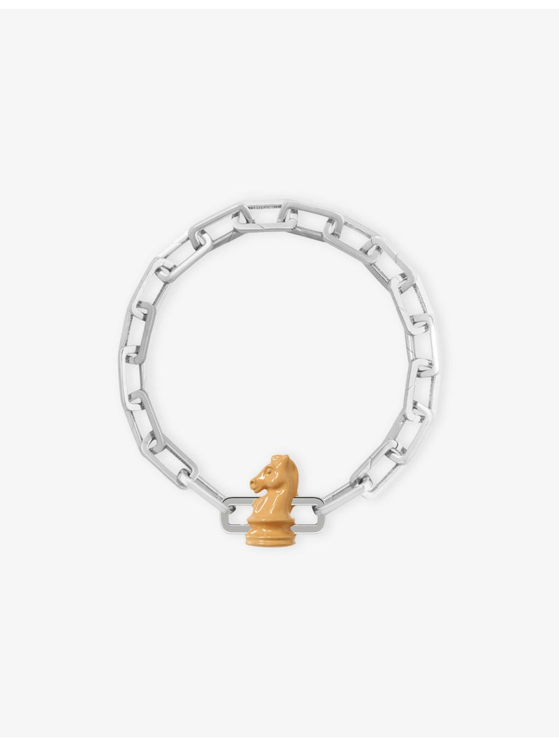 Poubel sterling silver enamel chess knight charm, imported from the UK