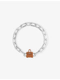 Poubel sterling-silver enamel handbag charm - British product