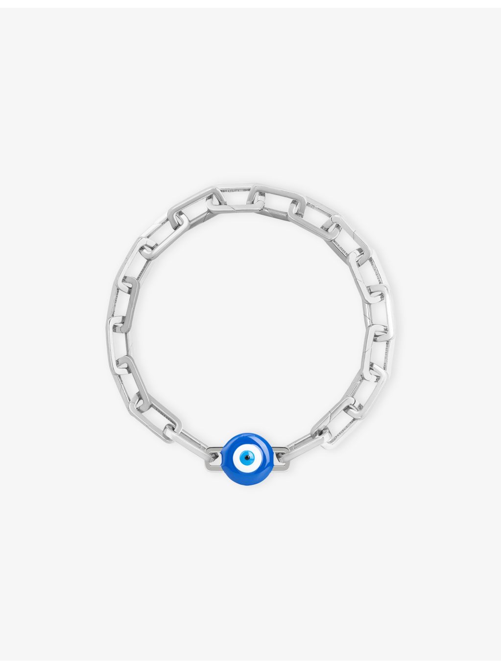 Poubel sterling silver evil eye charm with enamel, UK version