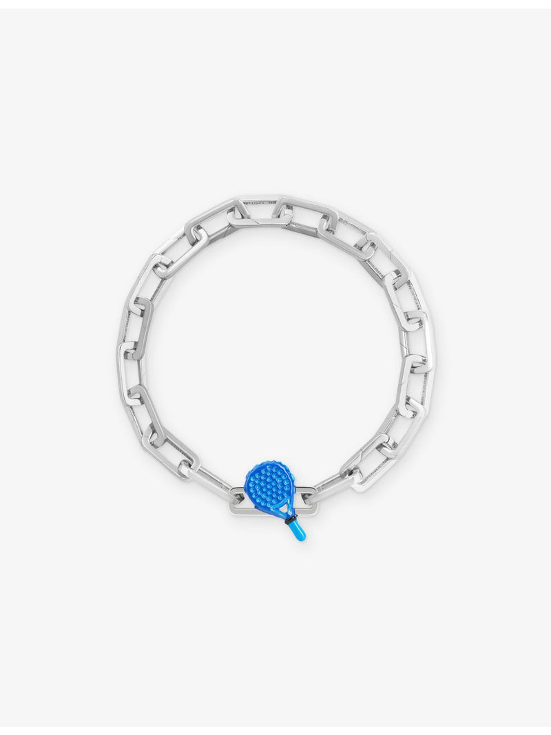 Poubel Padel sterling-silver enamel charm - British product