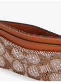 Coach crystal-embellished monogram-print leather card holder (British brand)
