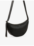Sandro small leather hobo bag with cross-body strap - British product