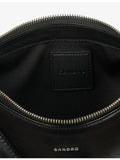 Sandro small leather hobo bag with cross-body strap - British product