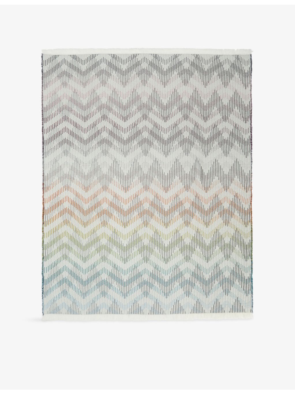 Missoni Home zigzag-pattern wool-blend throw 135cm x 200cm - British product