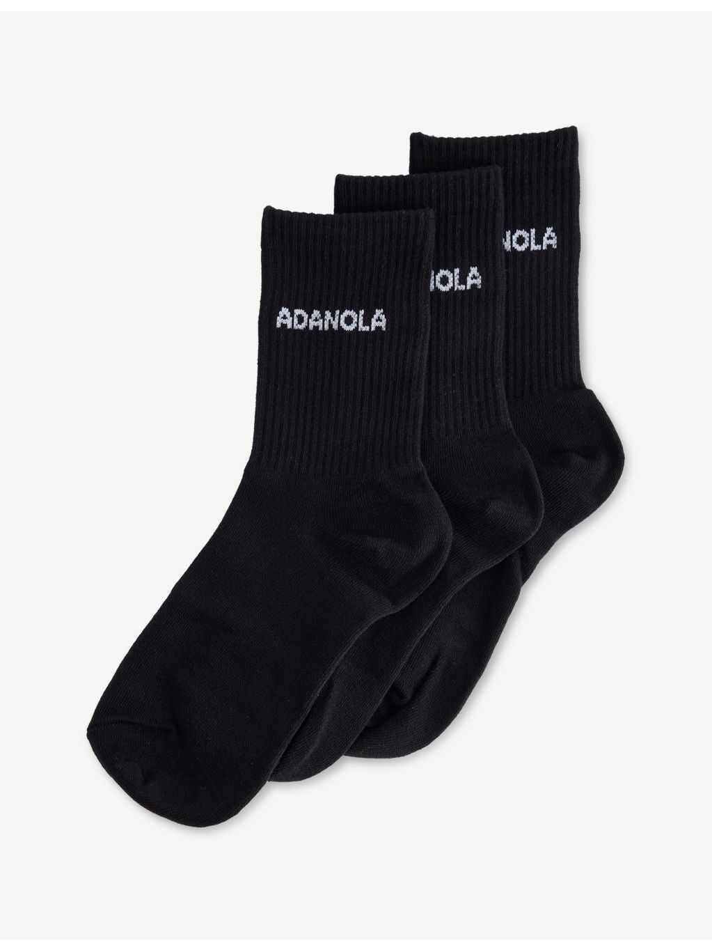 Adanola logo-intarsia ribbed cotton-blend socks pack of three, UK version