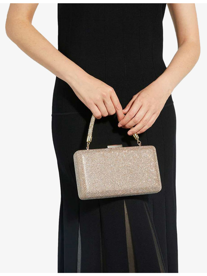 Dune diamante top-handle clutch bag with chain strap, imported from the UK