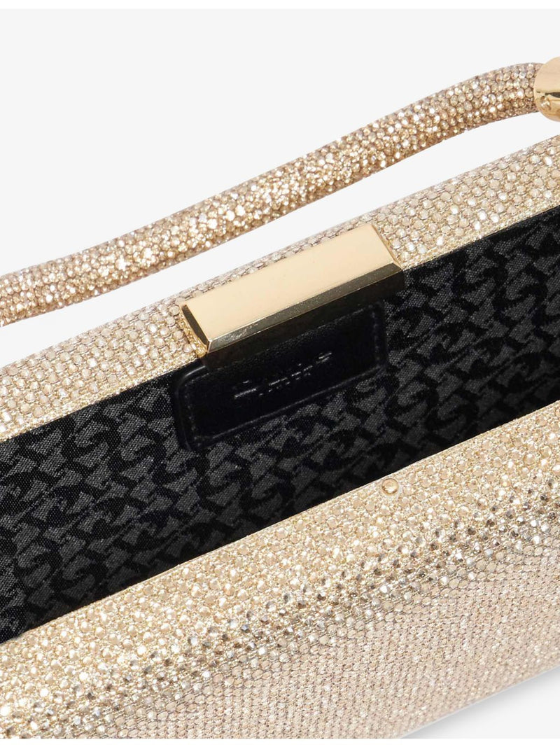 Dune diamante top-handle clutch bag with chain strap, imported from the UK