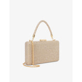 Dune diamante top-handle clutch bag with chain strap, imported from the UK