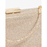 Dune diamante top-handle clutch bag with chain strap, imported from the UK