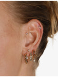 Astrid & Miyu opal hoop earrings in gold-plated sterling silver, UK version
