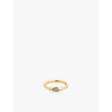 Opal Pear 18ct Yellow Gold-Plated Sterling-Silver and Nano-Gem Cocktail Ring - L
