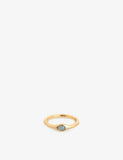 Astrid & Miyu Opal Pear 18ct Gold-Plated Sterling Silver Nano-Gem Cocktail Ring