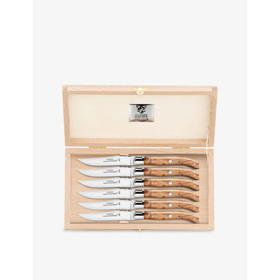 selfridges Laguiole Stainless Steel Steak Knives Set of Six- Buy online at McGrocer