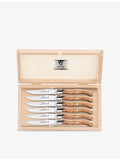 Laguiole steak knives set of six stainless steel wood handles, UK version