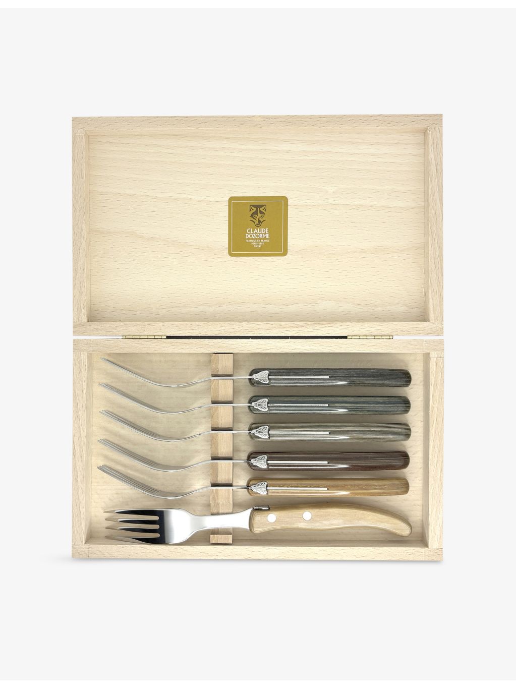 Laguiole stainless steel steak forks set of six, UK version