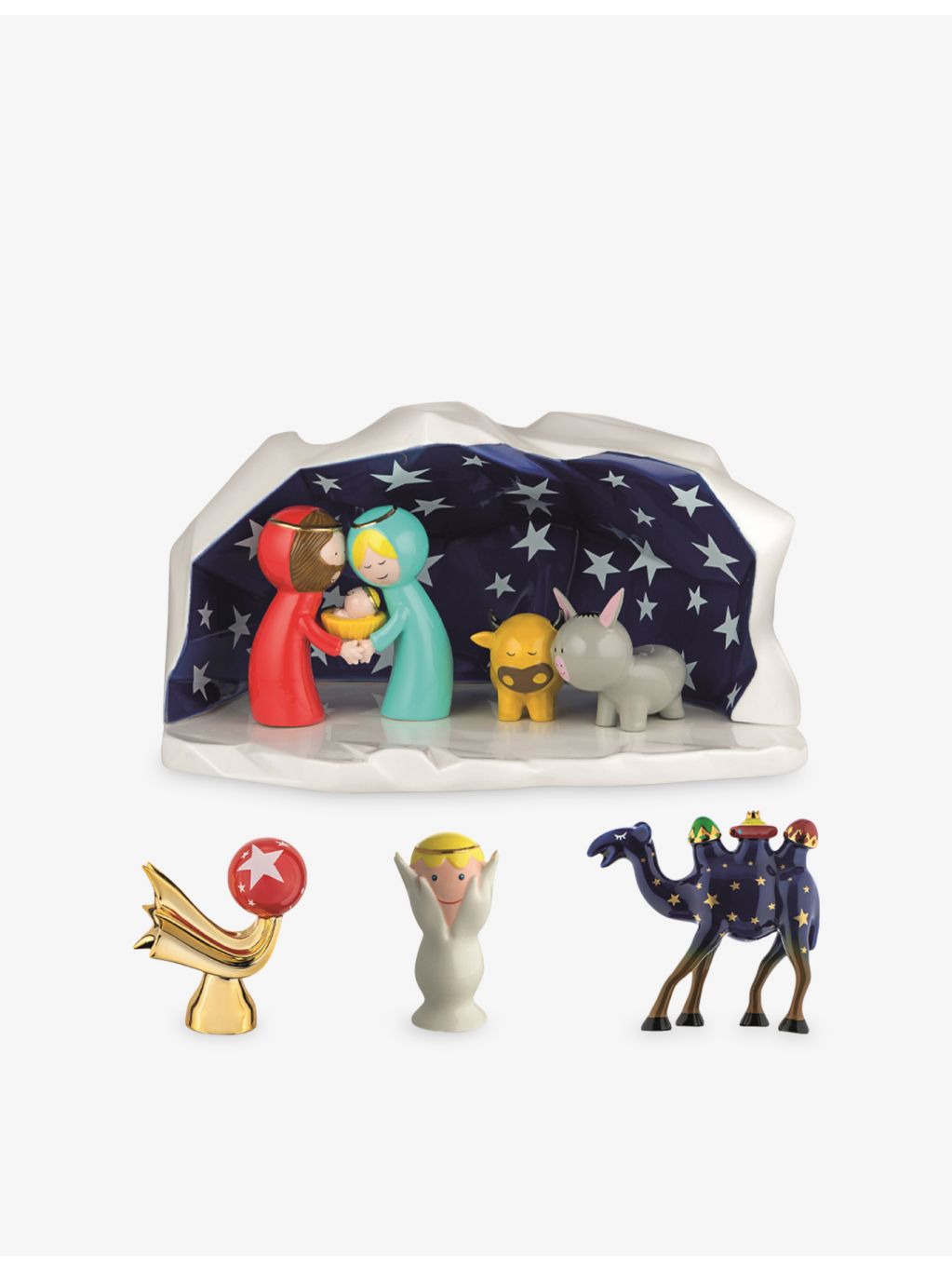 Alessi Happy Eternity baby porcelain set with gold-toned hardware - British product