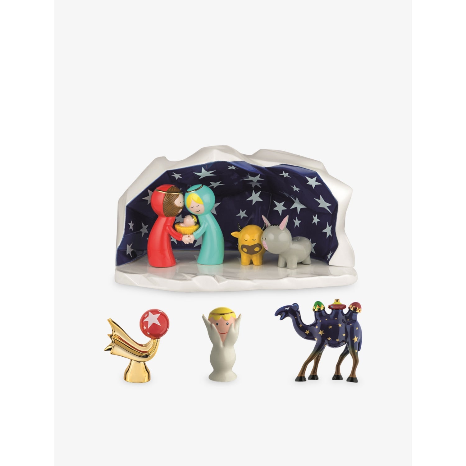 Alessi Happy Eternity baby porcelain set with gold-toned hardware - British product