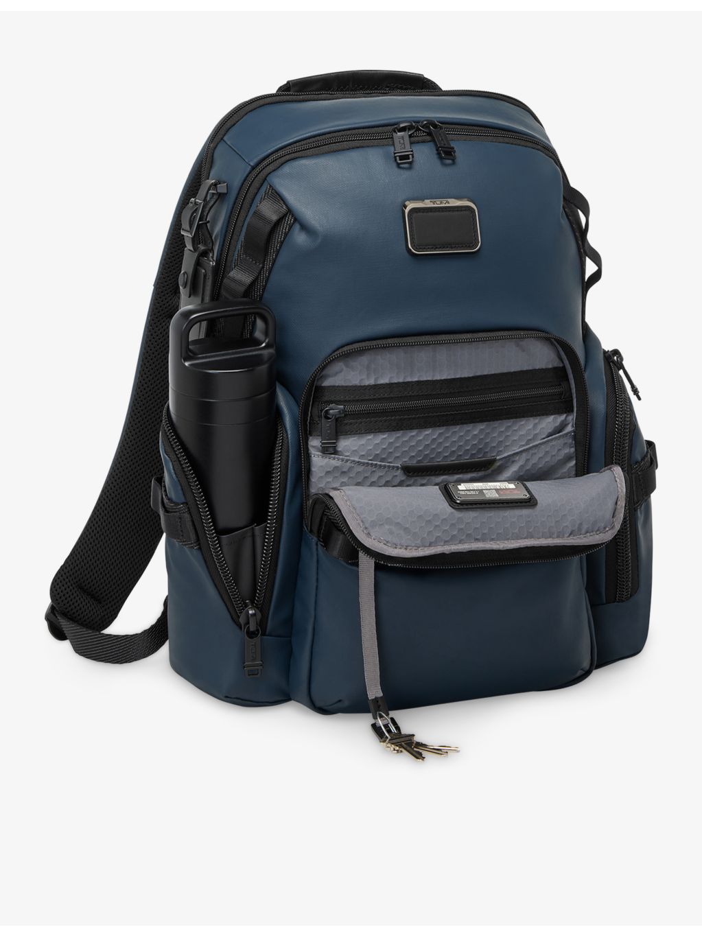 TUMI Alpha Bravo Navigation leather backpack, imported from the UK