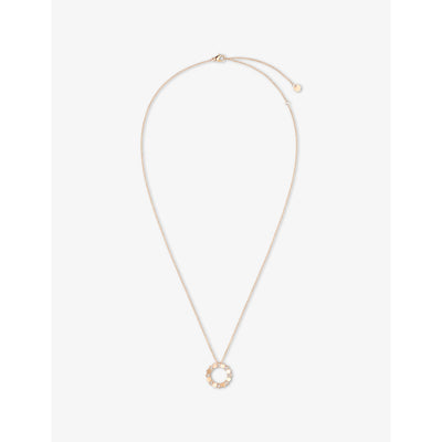 selfridges Chaumet Bee de Chaumet Small 18ct Rose Gold 0.16ct Diamond Pendant Necklace- Buy online at McGrocer
