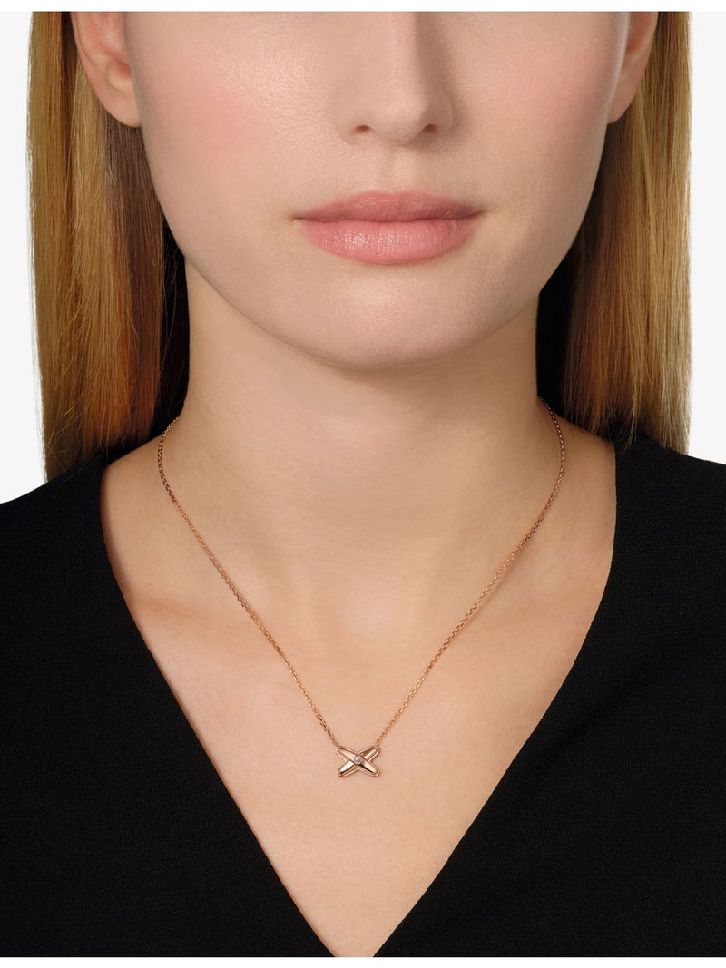 Chaumet 18ct rose-gold diamond pendant necklace, imported from the UK