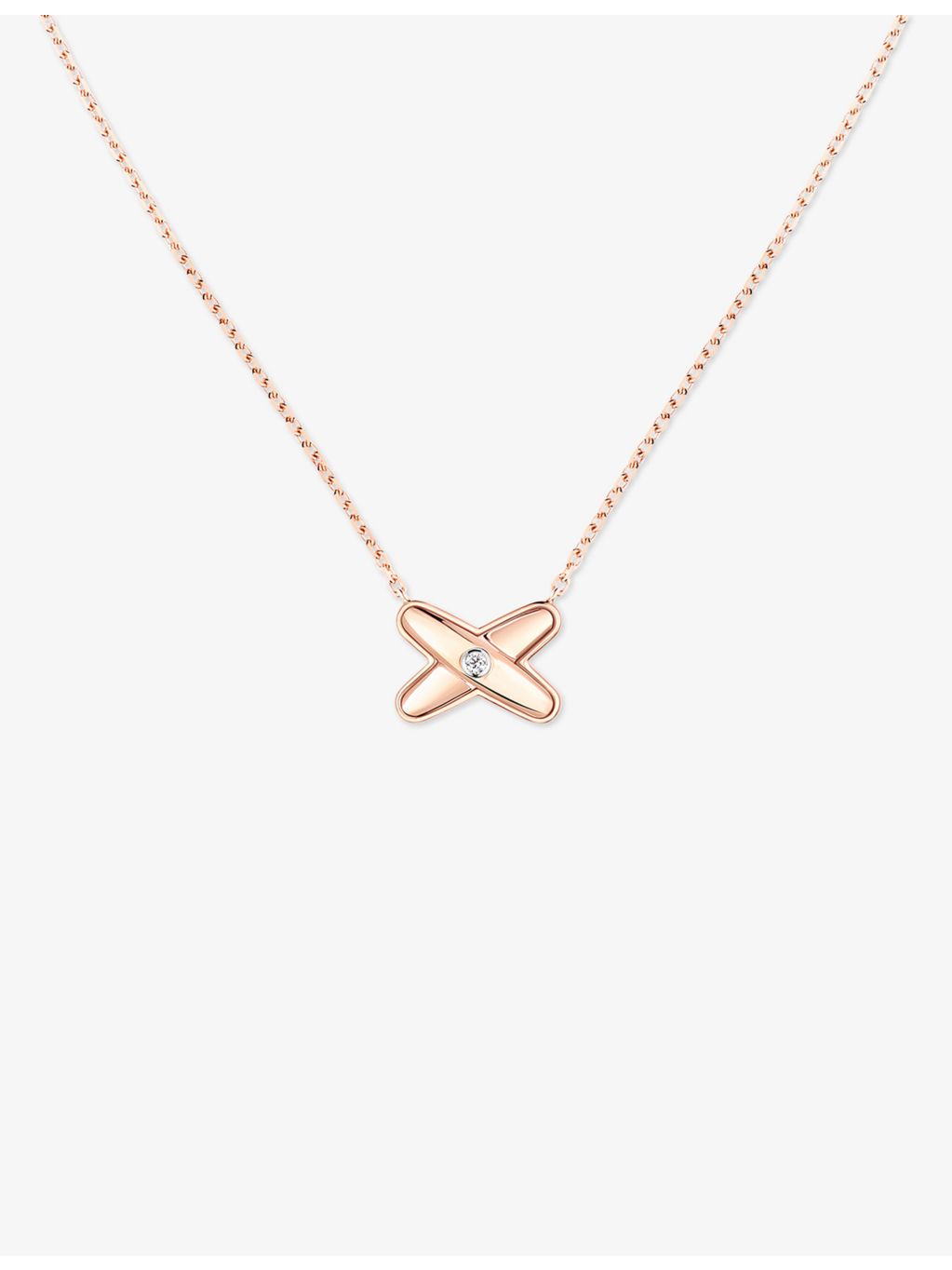 Chaumet 18ct rose-gold diamond pendant necklace, imported from the UK
