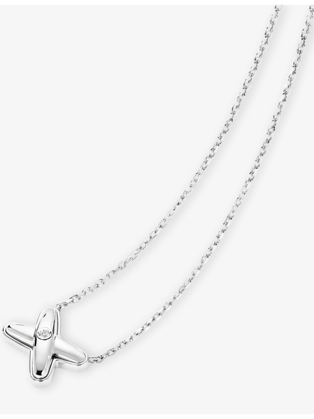 Chaumet 18ct white-gold diamond pendant necklace (British brand)