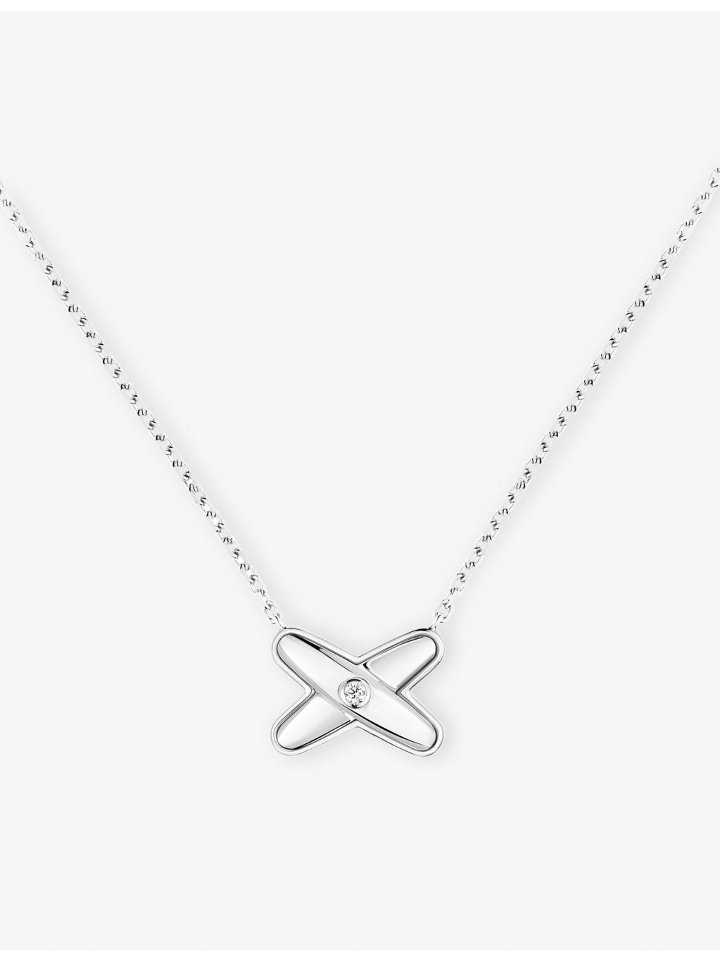 Chaumet 18ct white-gold diamond pendant necklace (British brand)