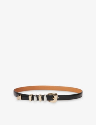 Claudie Pierlot Sculpted-Loop Leather Belt