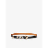 Sculpted-Loop Leather Belt - 22