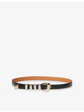 Claudie Pierlot sculpted-loop leather belt with gold buckle, UK version