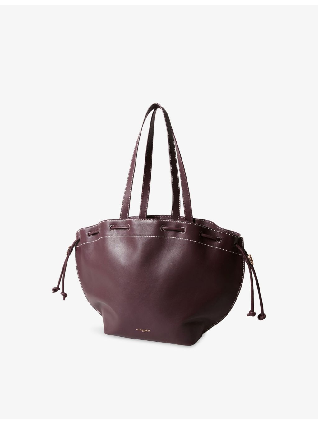 Claudie Pierlot leather tote shoulder bag with gold hardware - British product