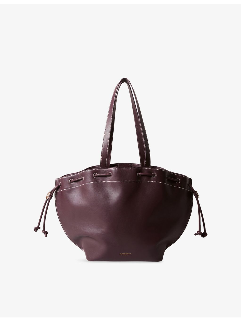 Claudie Pierlot leather tote shoulder bag with gold hardware - British product