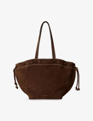 Claudie Pierlot suede tote bag with gold-tone hardware (British brand)