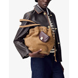 Claudie Pierlot suede tote bag with gold-tone hardware (British brand)