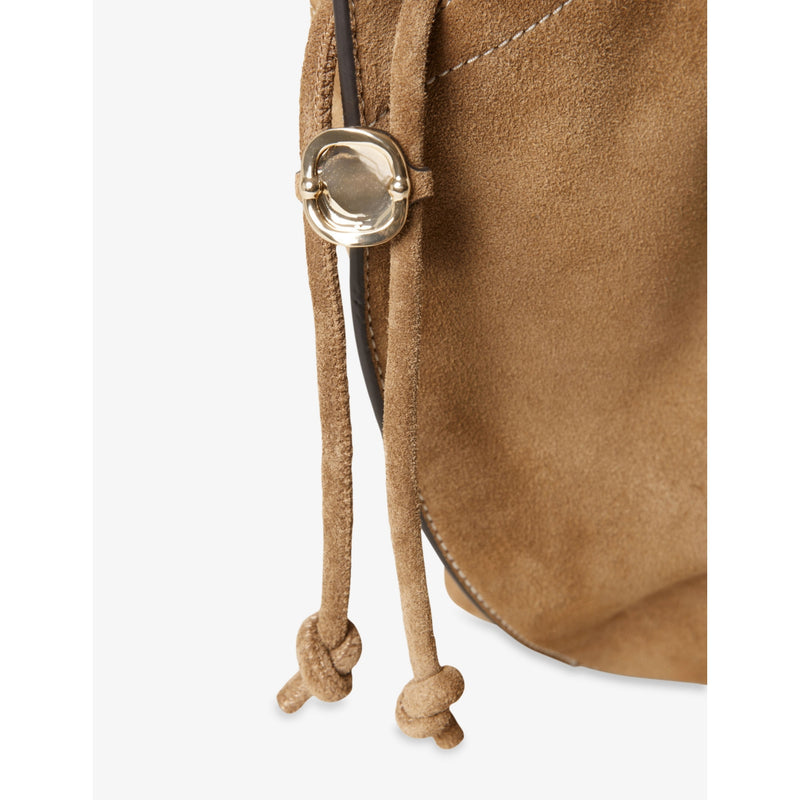 Claudie Pierlot suede tote bag with gold-tone hardware (British brand)