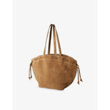 Claudie Pierlot suede tote bag with gold-tone hardware (British brand)