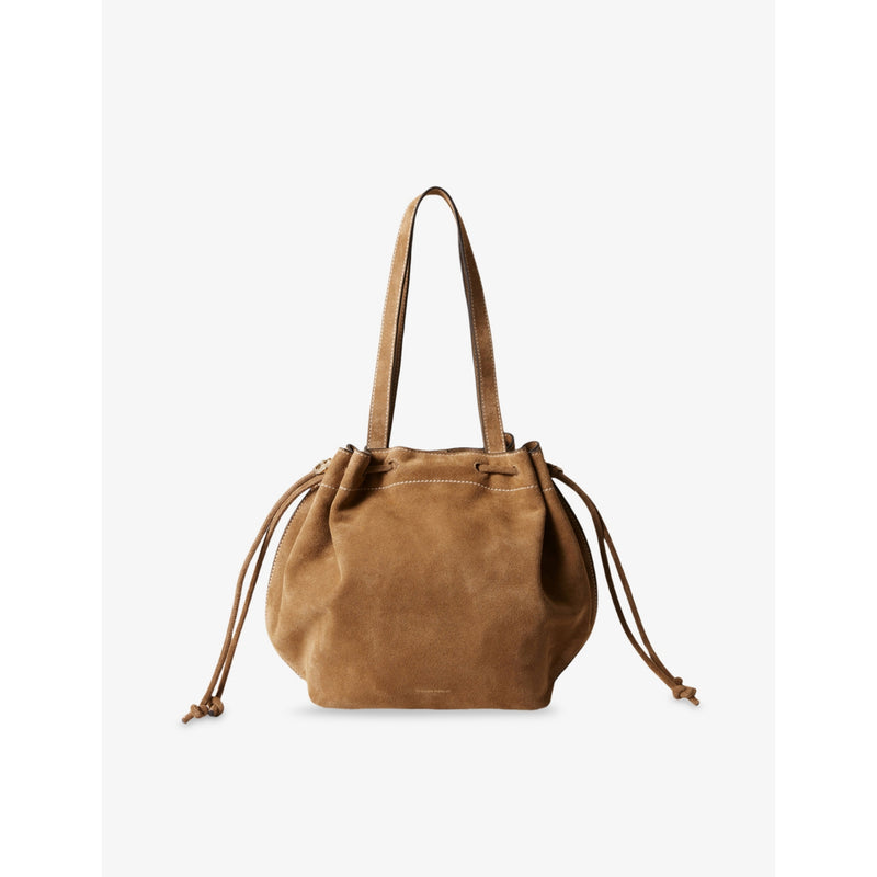 Claudie Pierlot suede tote bag with gold-tone hardware (British brand)