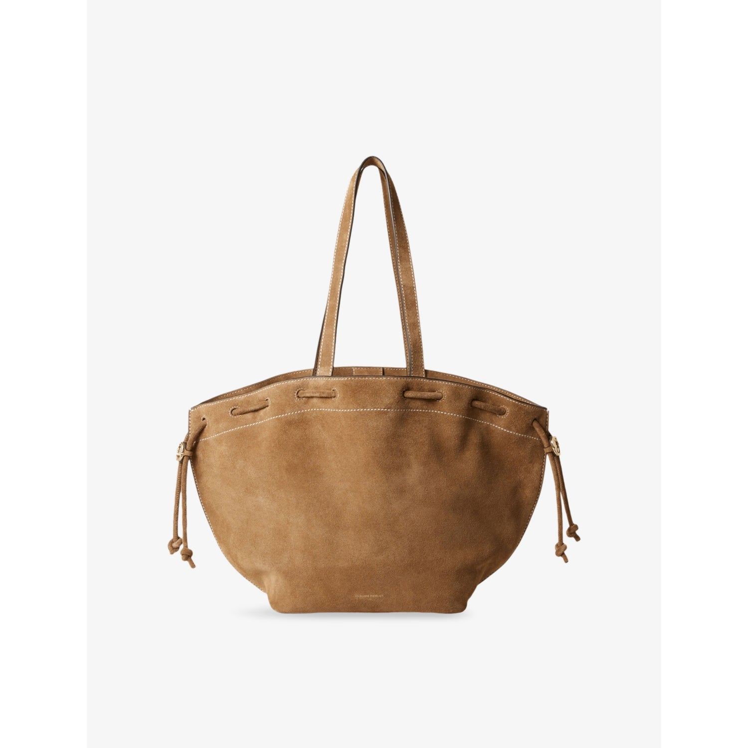 Logo-Embossed Suede Tote Bag - CHOCOLATE