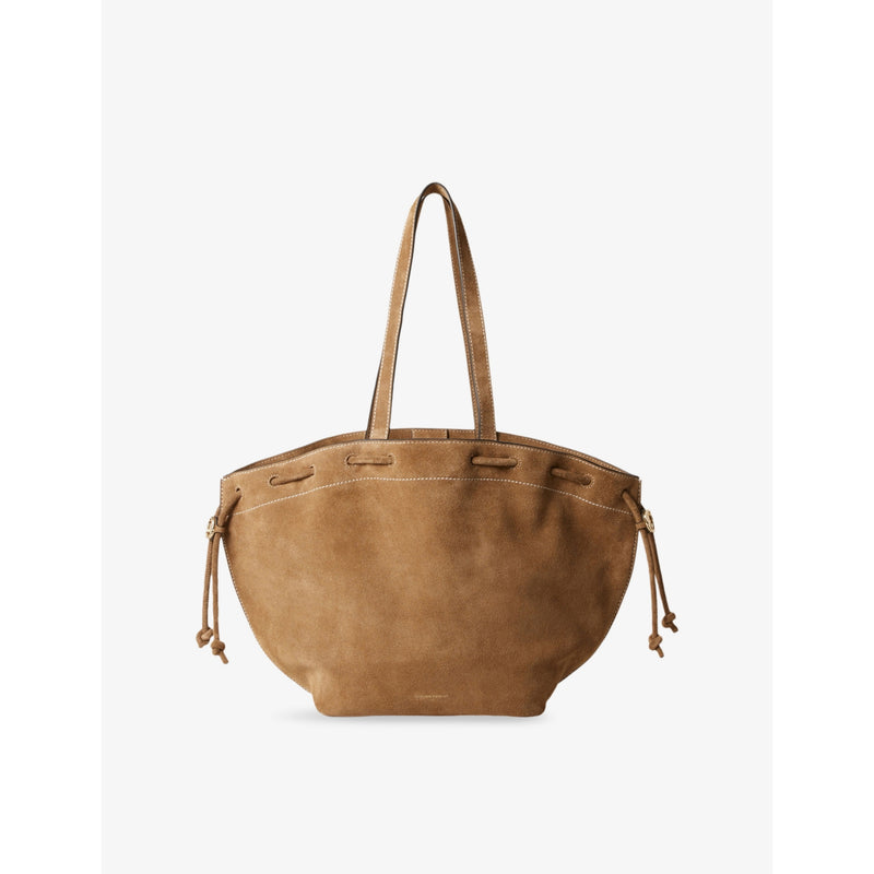 Logo-Embossed Suede Tote Bag - CHOCOLATE