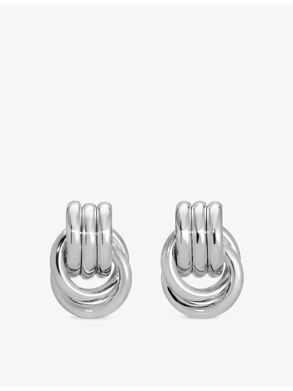 Heaven Mayhem baby knot silver-plated earrings 7.5in - British product