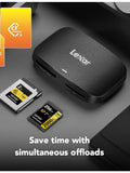 Lexar CFexpress Type B and SD UHS-II card reader, imported from the UK