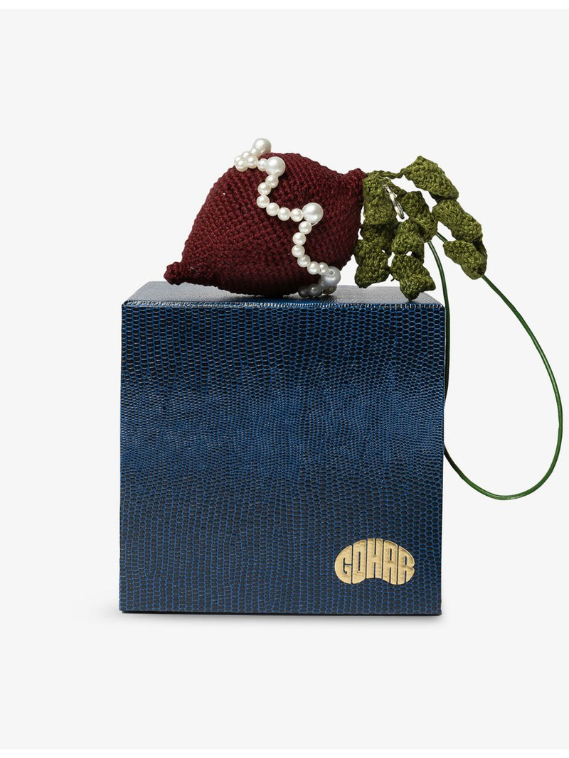 Gohar World beetroot crochet bag charm 10cm, UK version