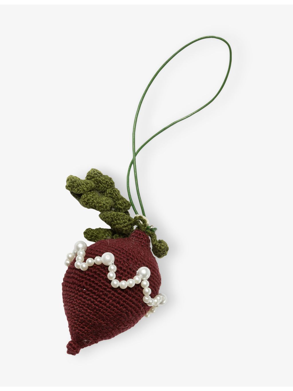 Gohar World beetroot crochet bag charm 10cm, UK version