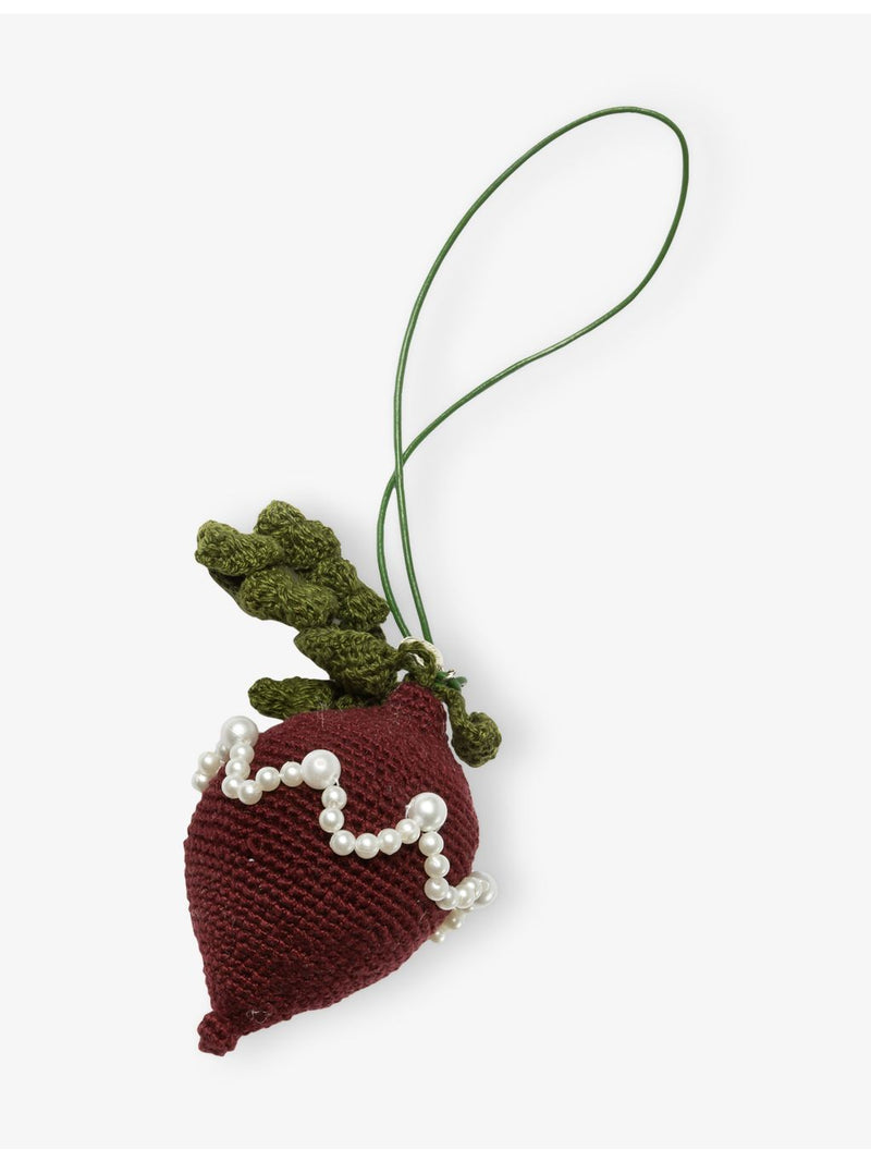 Gohar World beetroot crochet bag charm 10cm, UK version
