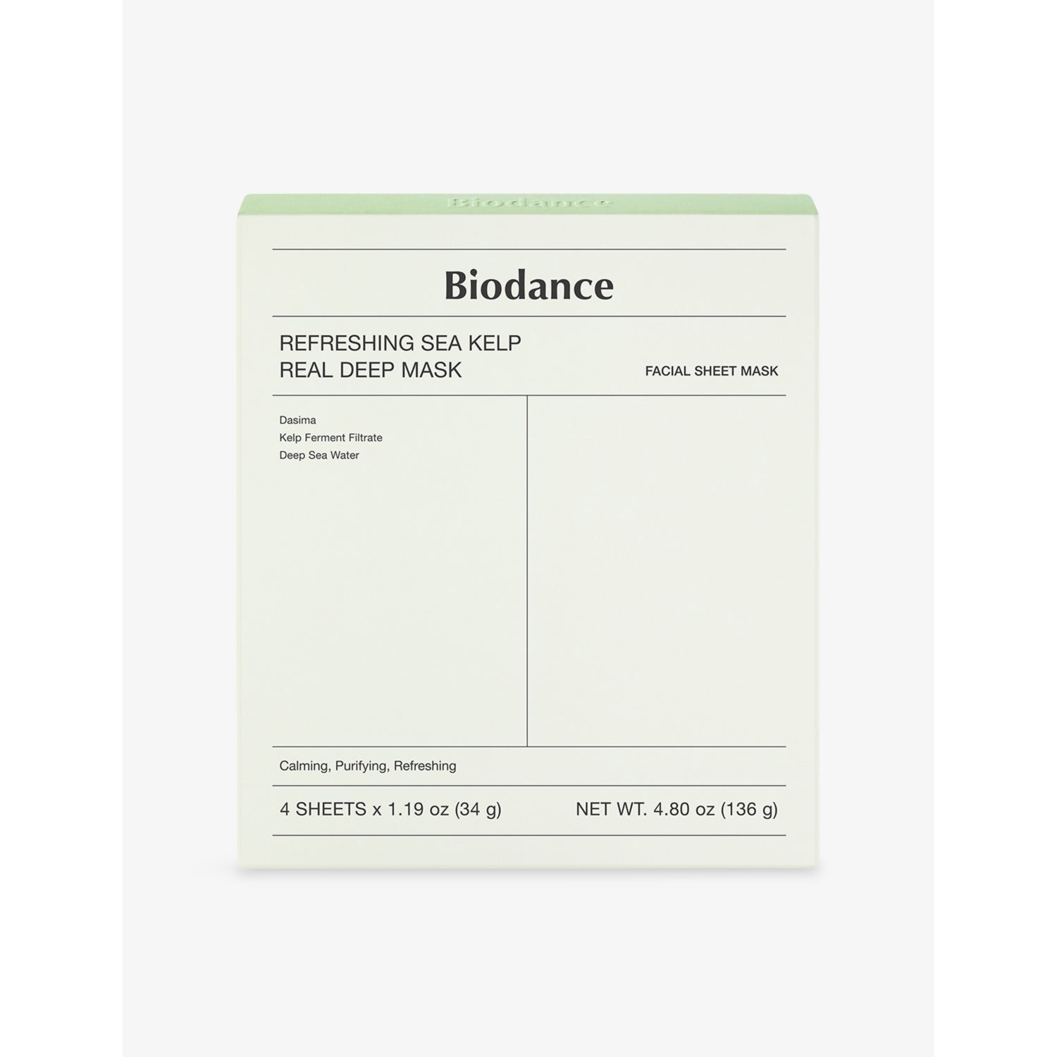 Biodance Refreshing Sea Kelp Deep Masks 4 pack - British product