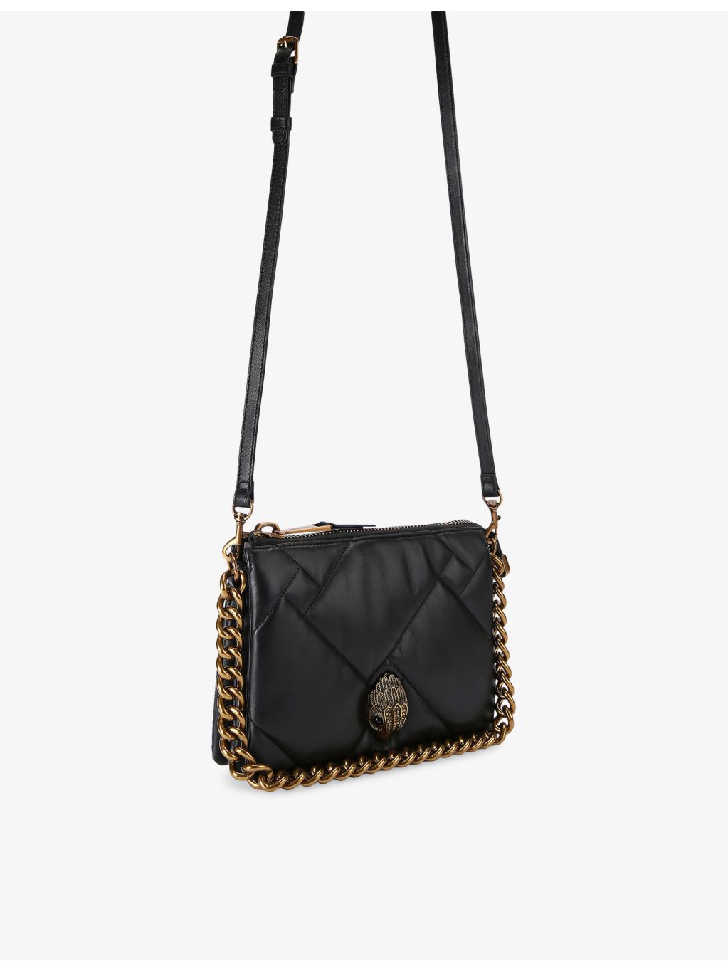 Kurt Geiger London Kensington Puff leather pouch bag, imported from the UK