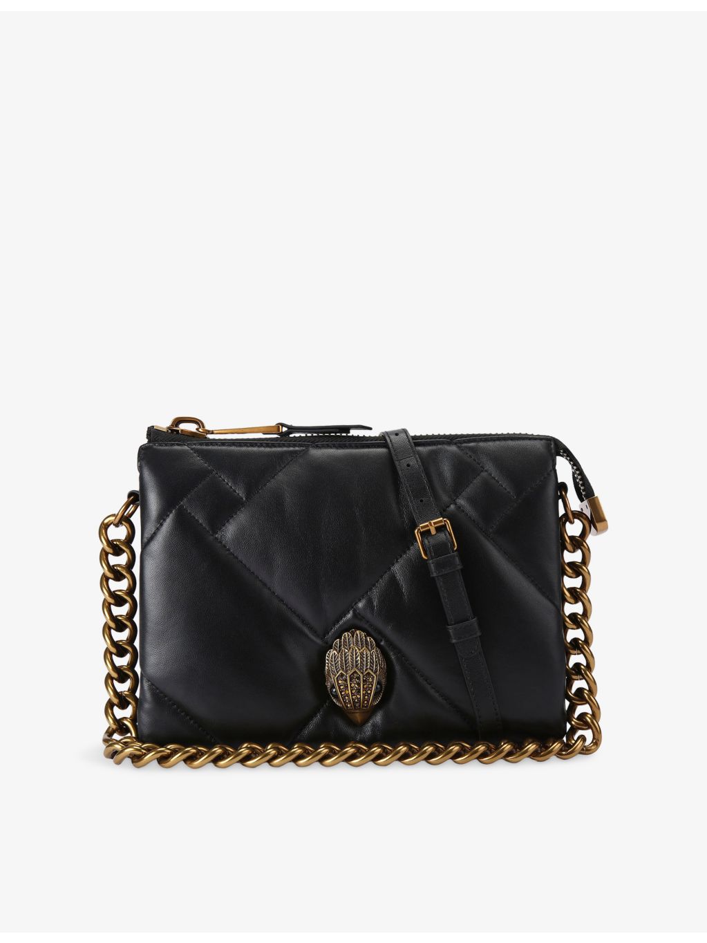 Kurt Geiger London Kensington Puff leather pouch bag, imported from the UK