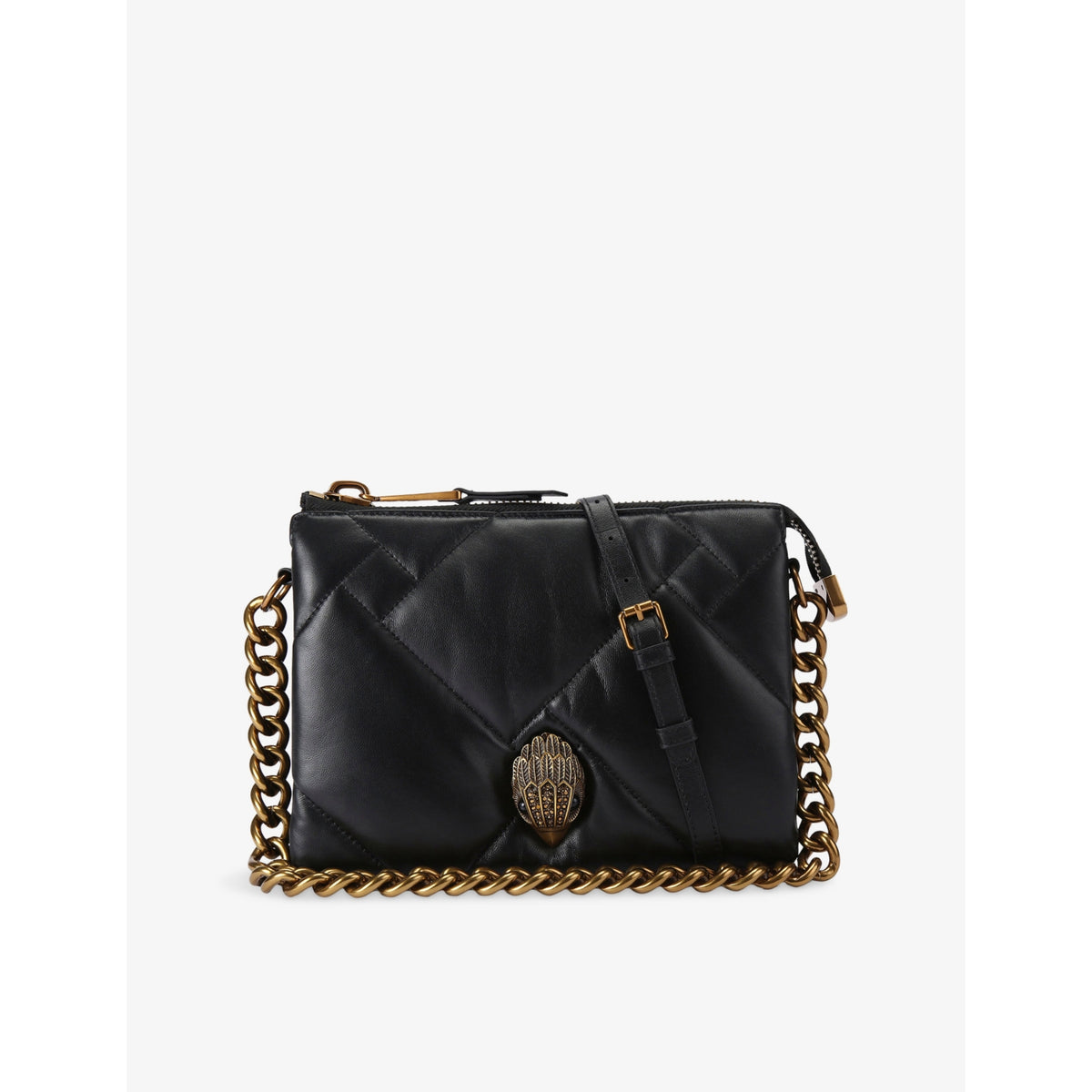Kurt Geiger London Kensington Puff leather pouch bag, imported from the UK